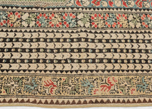 This Ghoirdes rug was woven in Western Anatolia during the 19th century  It features open and undulating sage mihrab with beautiful red and white flowers blossoming against a sky blue ground in it's stepped niche. Framed by a main border of simple yet sensational brown and white stripes. Beautifully drawn and perfectly balanced with a soft and calming palette of desirable tones. A rug which is both highly decorative and highly collectible at the same time.