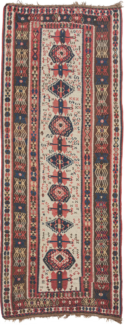 Antique Kagizman Kilim - 4'6 x 11'9