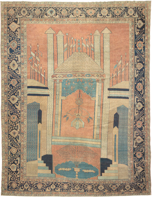 Architectual Hajji Jalili Tabriz Rug - 9’4 x 12'5