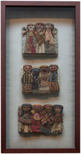 Chancay-Style Burial Dolls in Shadow Box - 1'1 x 2'1 x 2"