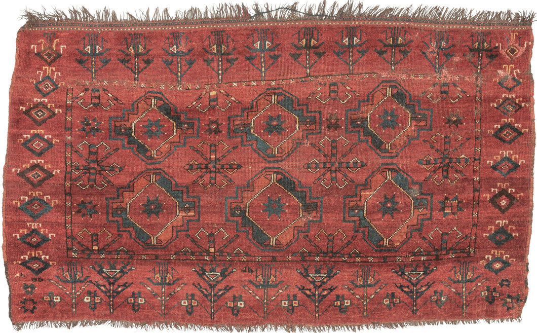 Antique Turkmen Chuval Rug - 3'2 x 5'3