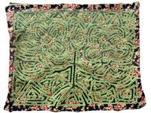 Vintage Mola cloth handmade by the Guna (previously spelled Kuna) people of the San Blas Islands.  Mola is a reverse appliqué technique, similar to the technique used in quilting but&nbsp;using multiple layers of different-colored cloth that are first sewn together before a design is created by cutting away different layers. These cloths are traditionally made in pairs to be worn on the front and back of women's blouses.  For the benefit of the world