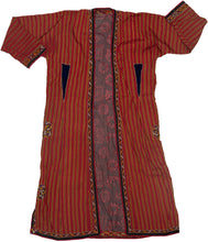 Red and Yellow Striped Turkmen Robe  - 3’5 x 4’5