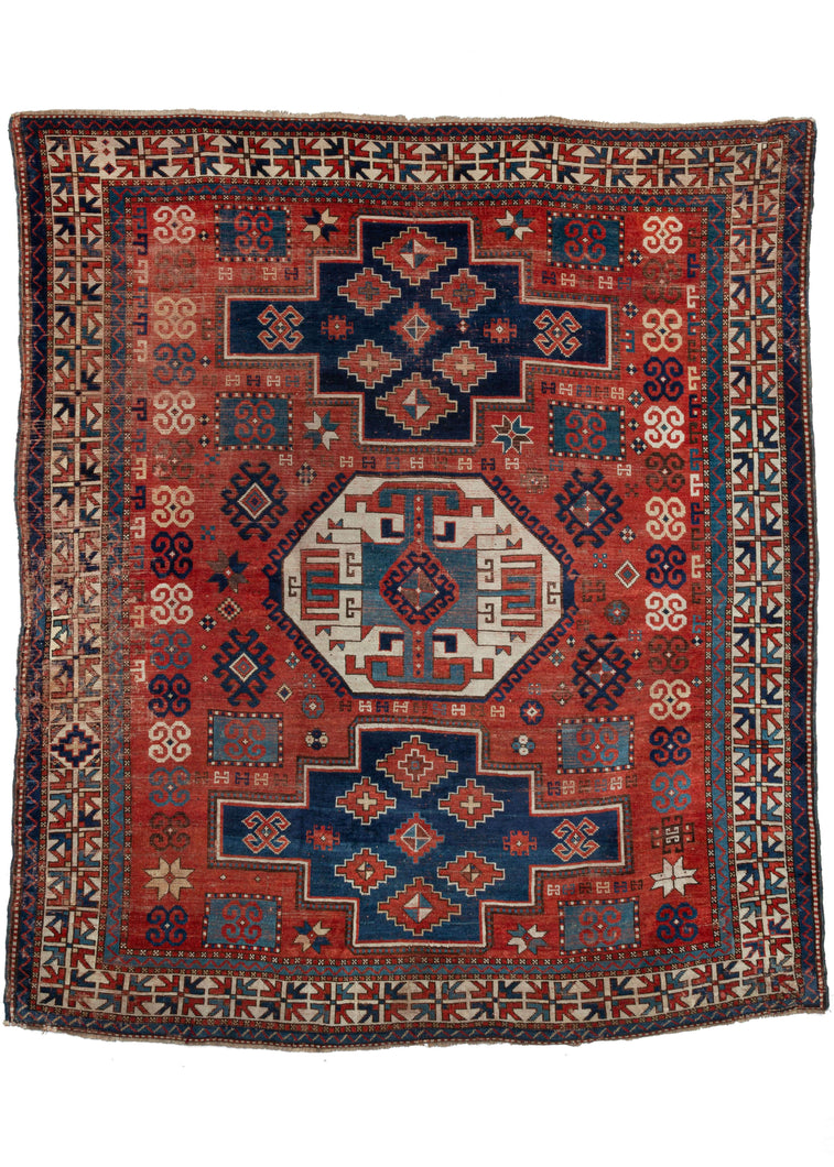 Large Antique Kazak Rug - 6'11 x 7'10