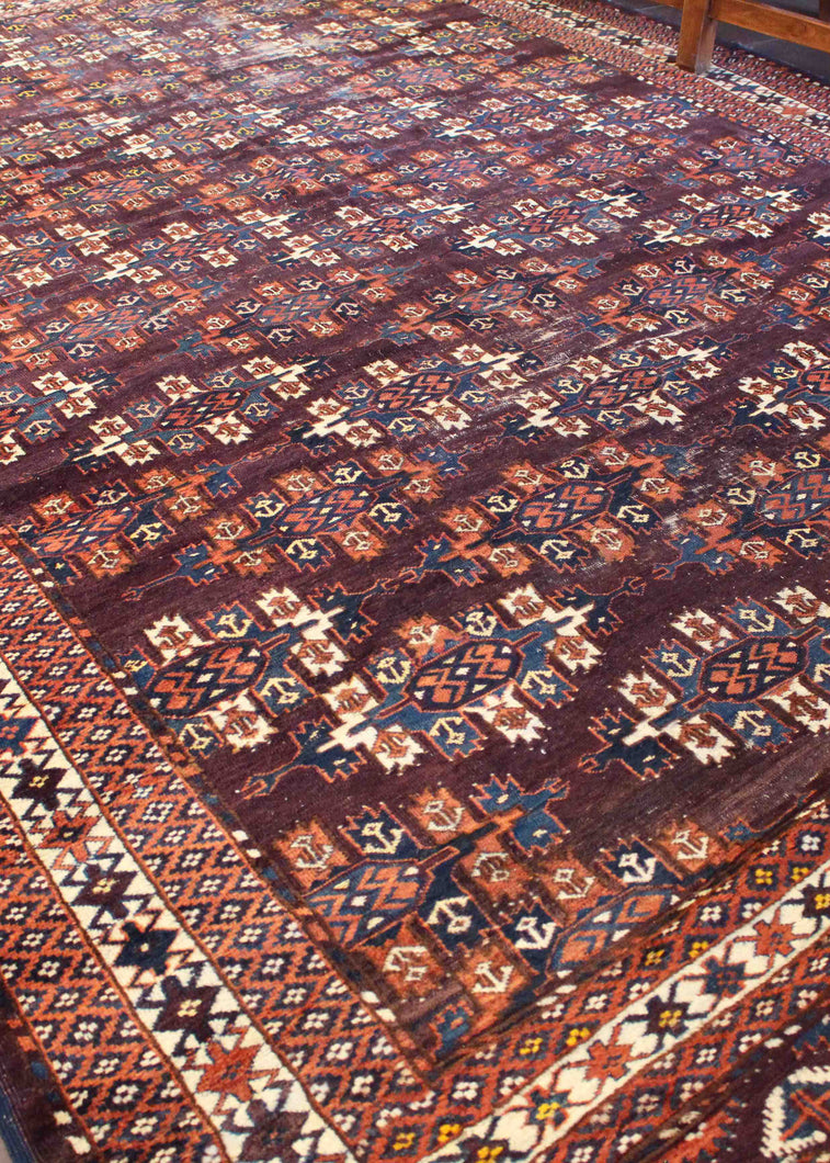 Antique Yomud Turkmen - 7' x 11'9