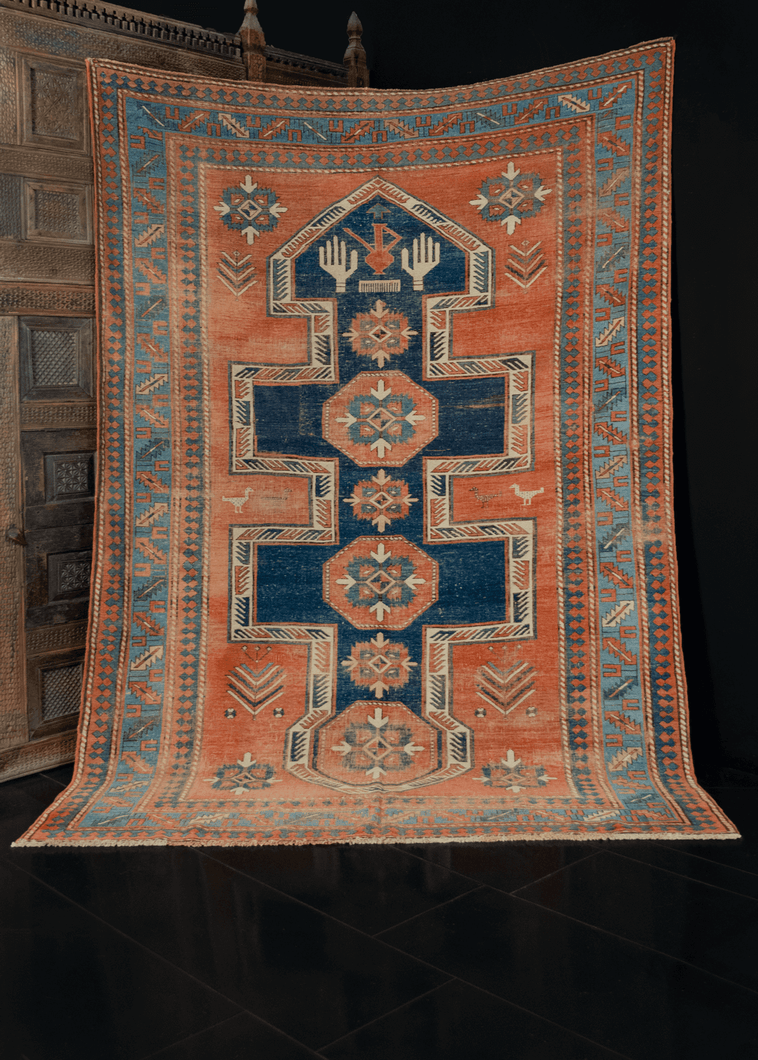 Antique Caucasian Kazak Rug - 6'2 x 9'