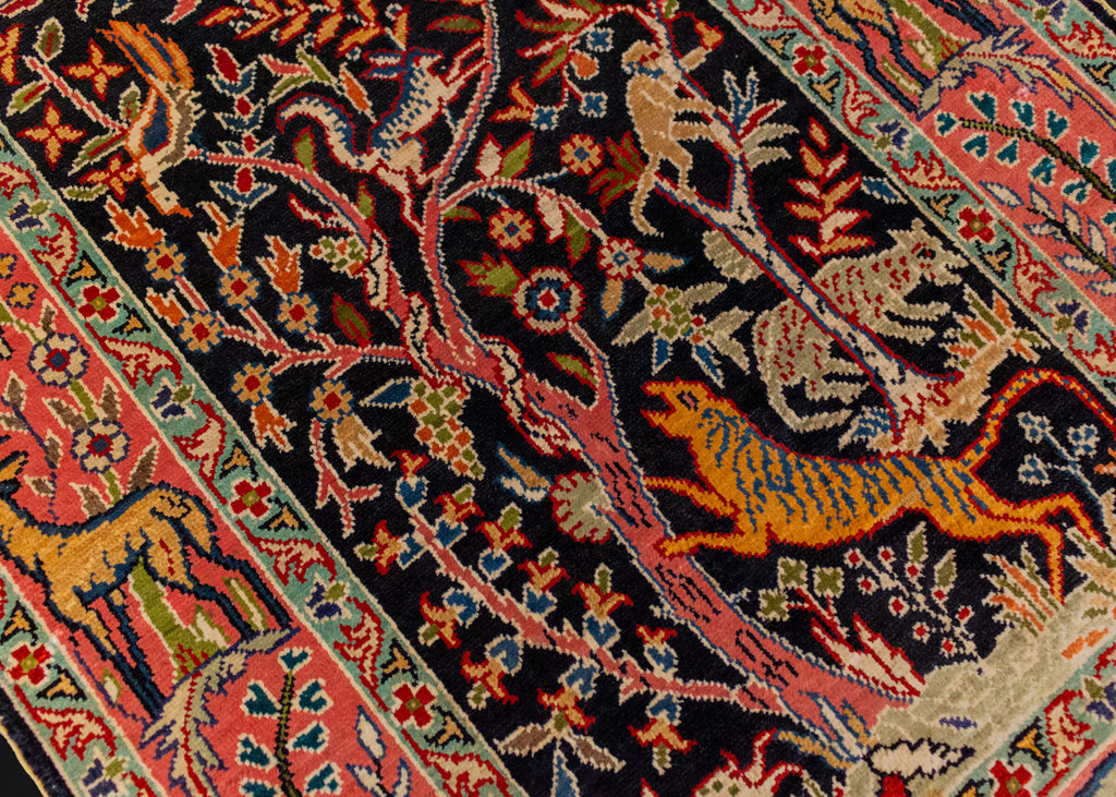 Vintage Silk Pictorial Tabriz Rug - 1'8 x 2'8 – HEIRLOOM